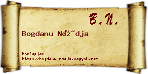 Bogdanu Nádja névjegykártya